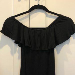 Black off the shoulder bodysuit